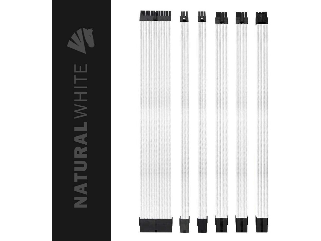 AsiaHorse Câble d'extension de manchon de personnalisation 16 AWG, ATX/EPS/PCI-E 8 broches PCI-E/PCI-E 6 broches pour câble d'alimentation