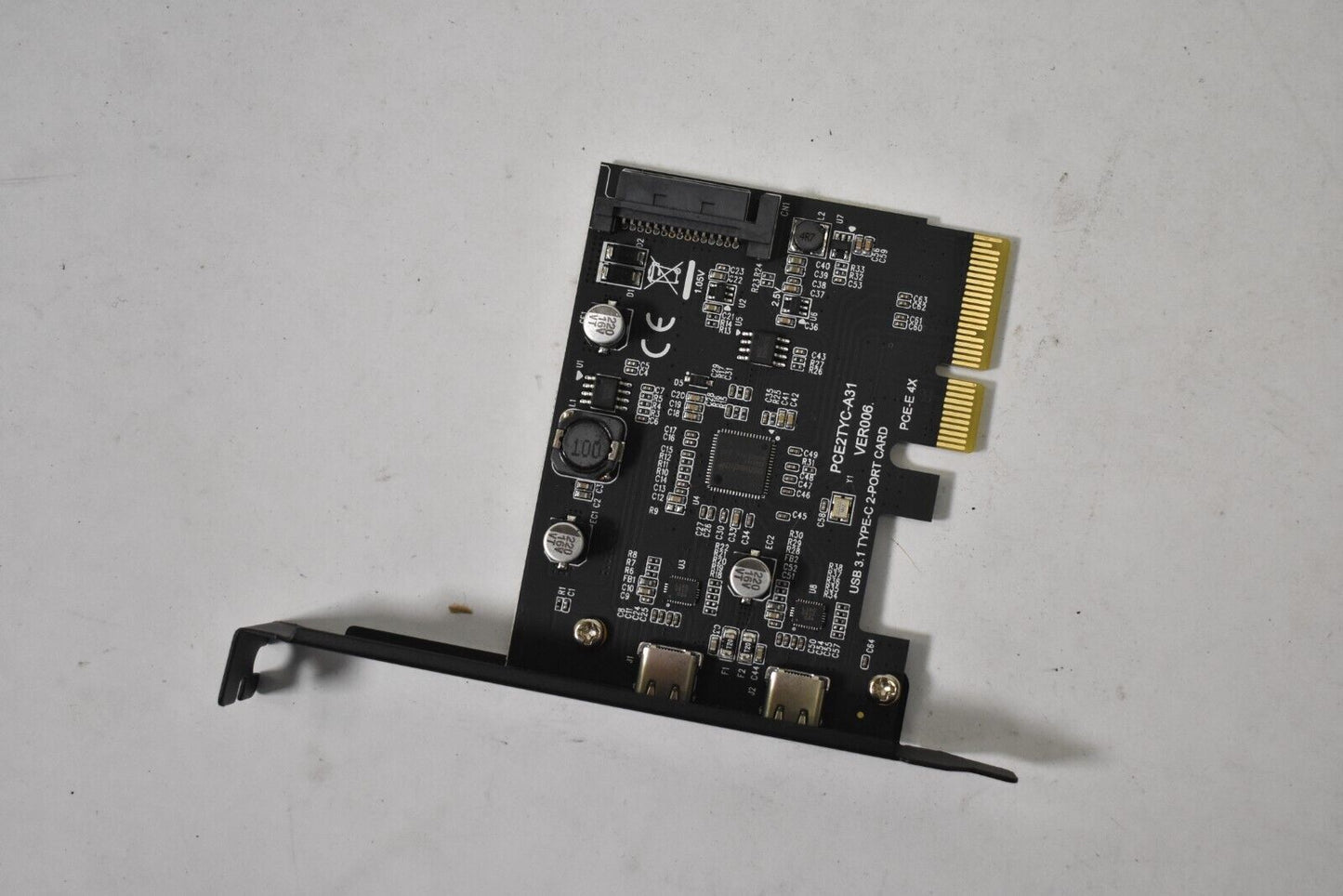 Carte d'extension TroPro PCI-Express 2 ports Type C Asmedia Chipset 4X vers USB 3.1