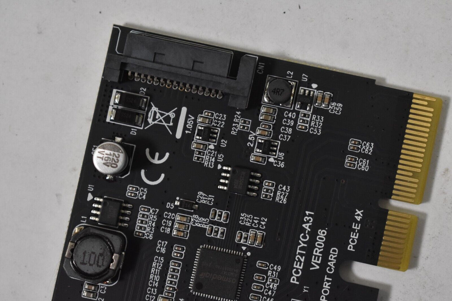 Carte d'extension TroPro PCI-Express 2 ports Type C Asmedia Chipset 4X vers USB 3.1