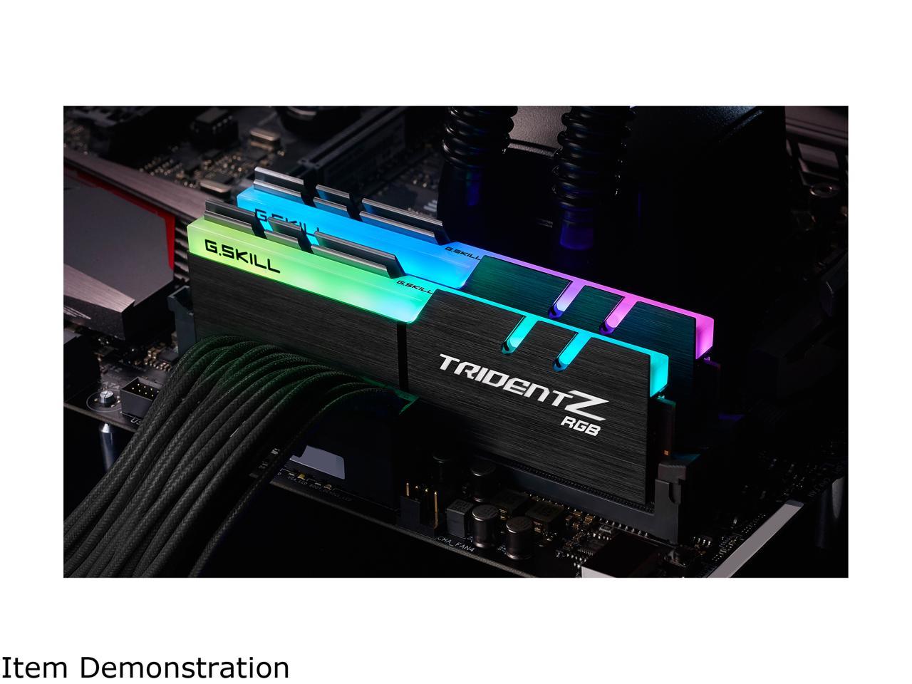 G.SKILL TridentZ RGB Series 64 Go (2 x 32 Go) 288 broches PC RAM DDR4 3600 (PC4 28800) Mémoire de bureau Modèle F4-3600C18D-64GTZR