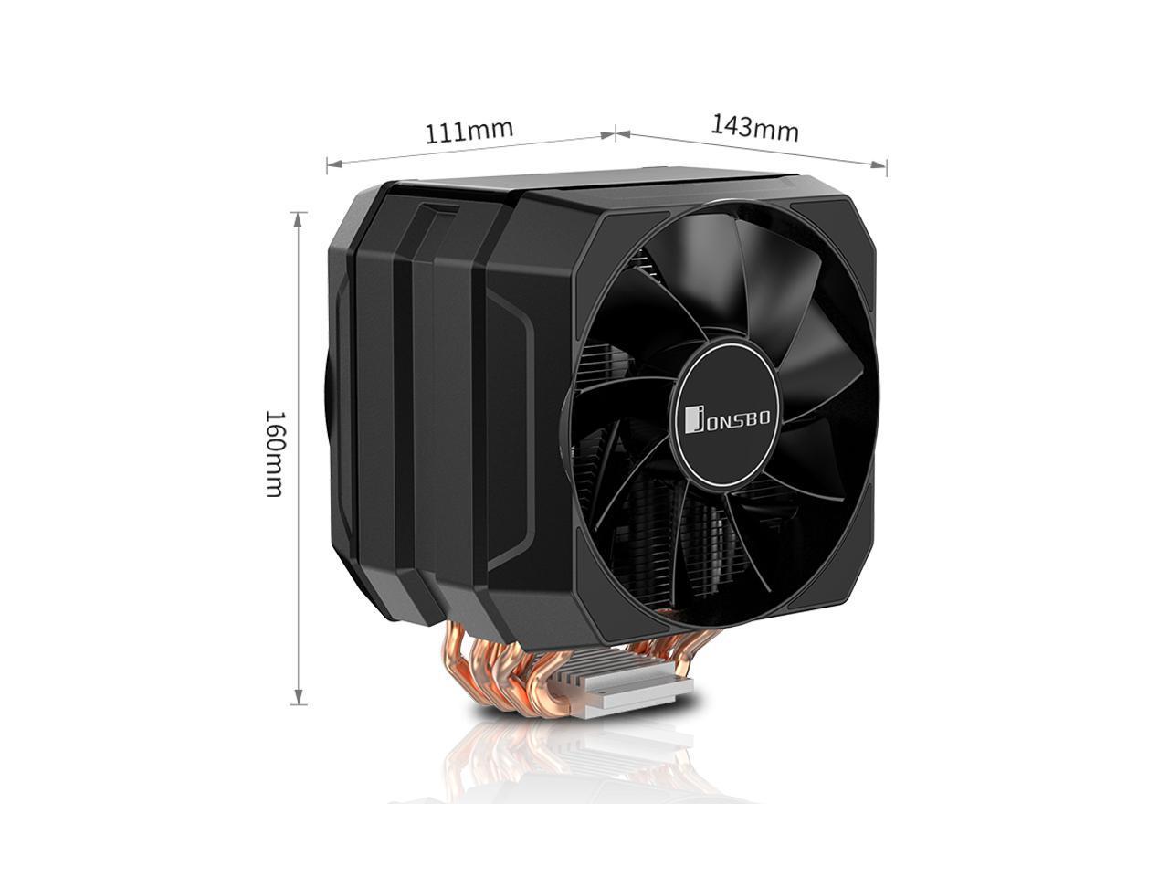 JONSBO MX600 Refroidisseur de processeur à double ventilateur, ailettes en aluminium HDT 6 caloducs en cuivre pour AMD / Intel LGA775/1200/115X, double ventilateur PWM 131 mm, couvercle supérieur RVB adressable 5 V, armure entièrement couverte, gris
