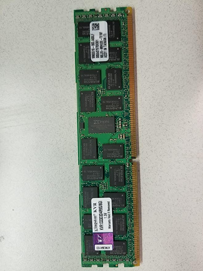 Kingston 8 Go 240 broches DDR3 SDRAM ECC enregistrée DDR3 1333 Mémoire serveur Modèle KVR1333D3D4R9S/8G