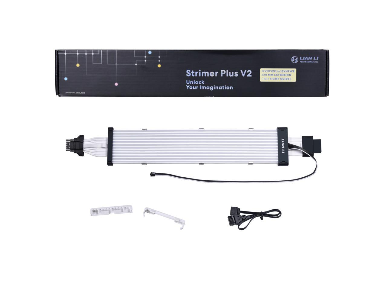 Lian Li PW16-12PV2 Strimer Plus V2 Câble d'extension d'alimentation 4 broches pour alimentation 4 broches 30 cm