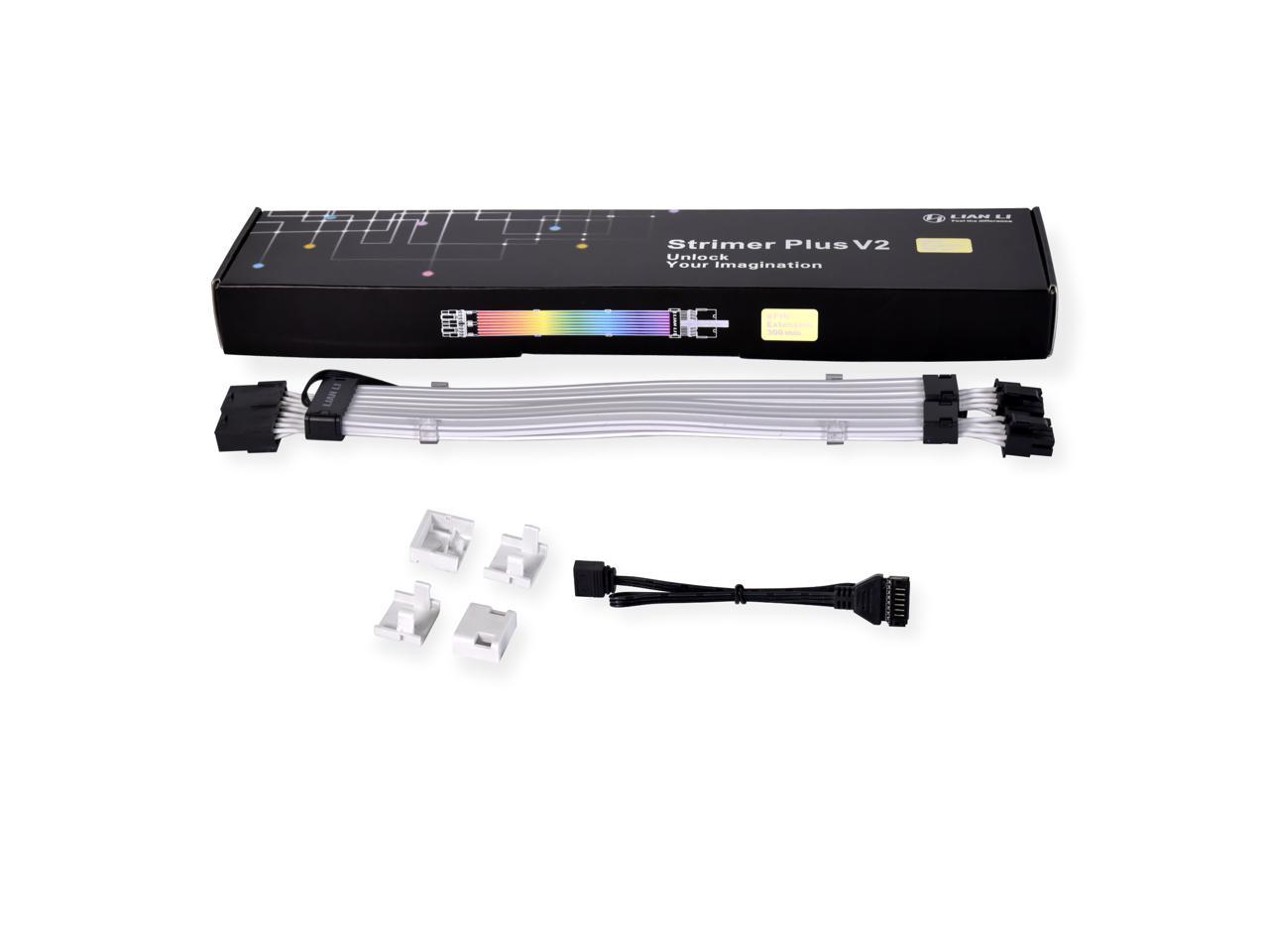 LIAN LI Strimer Plus V2 câble d'alimentation RGB VGA adressable à 8 broches-(aucun contrôleur inclus)-- Strimer Plus V2 8 broches