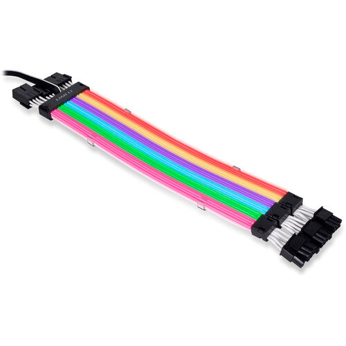 Lian Li Strimer Plus V2 Triple 8 broches (PW12-PV2) - Câble d'alimentation VGA RVB adressable (aucun contrôleur inclus) - pour connecteur GPU triple 8 broches pour ordinateur personnel, PW12-PV2 noir