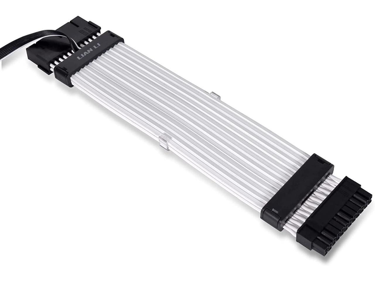 Lian Li Strimer Plus V2 24 broches (PW24-PV2) – Câble d'extension d'alimentation RVB adressable (contrôleur Strimer L-Connect 3.0 inclus) – pour connecteur de carte mère, PW24-PV2 noir