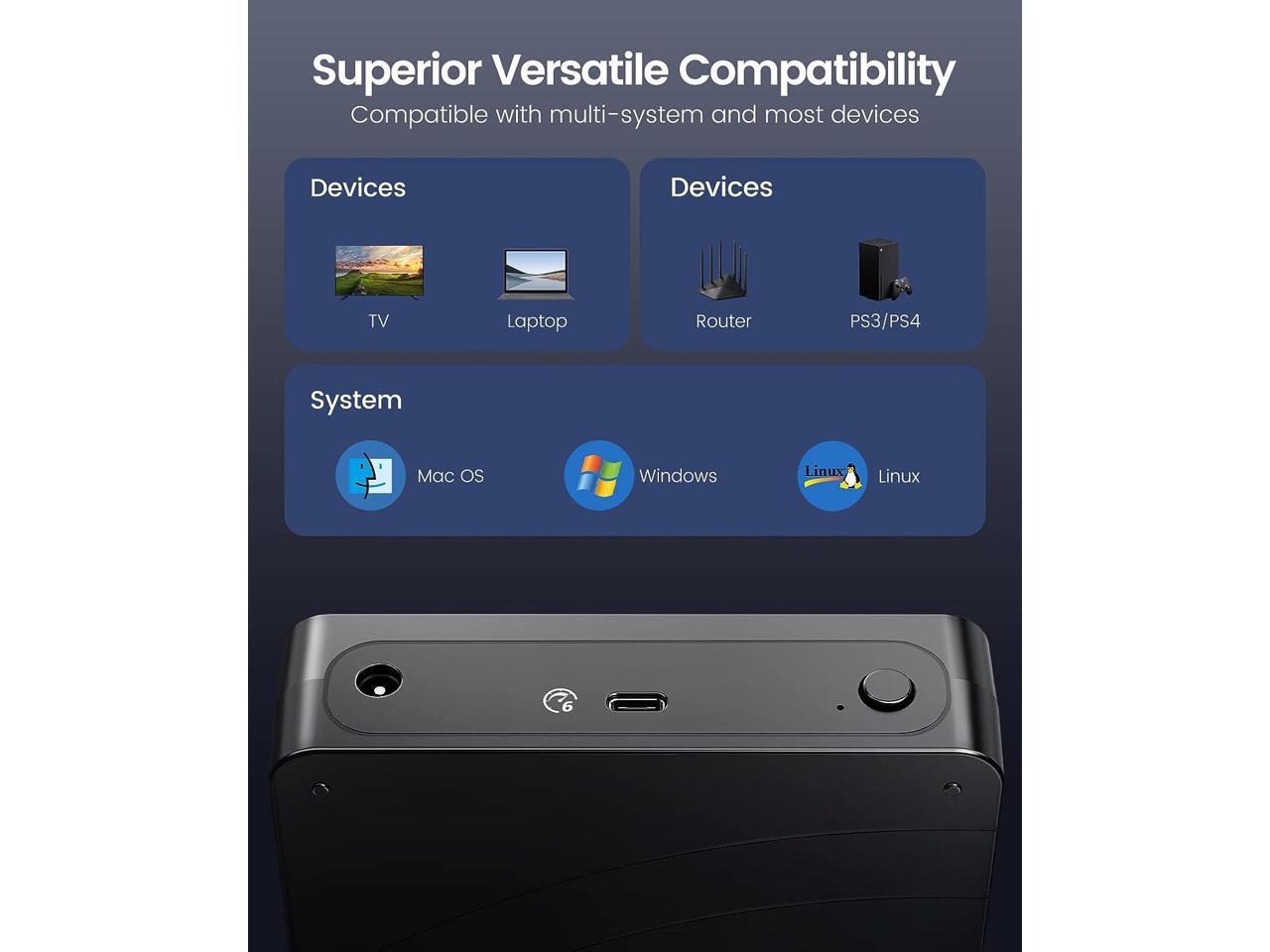 ORICO Boîtier de disque dur 3,5'' USB C 3.1 vers SATA 6 Gbps pour disque dur SSD 2,5/3,5 Boîtier de disque dur externe jusqu'à 18 To avec UASP sans outil (HM35C)3