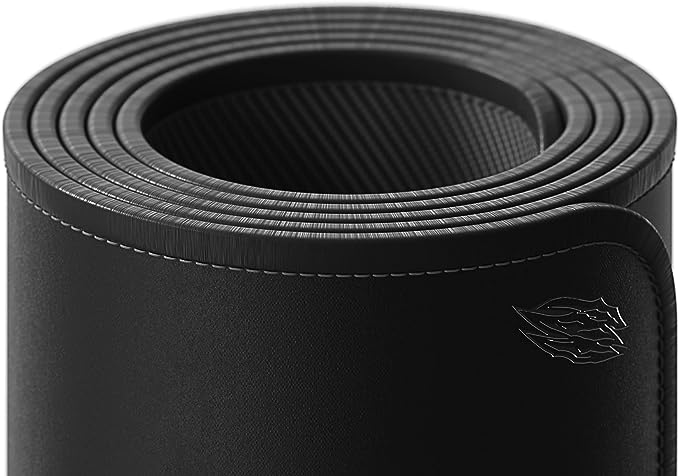 Wraptor Tapis de souris de jeu extra large XL noir 36 x 12 avec bords cousus – Tapis de bureau pour ordinateur portable, ordinateur et PC – Antidérapant (XL étendu)