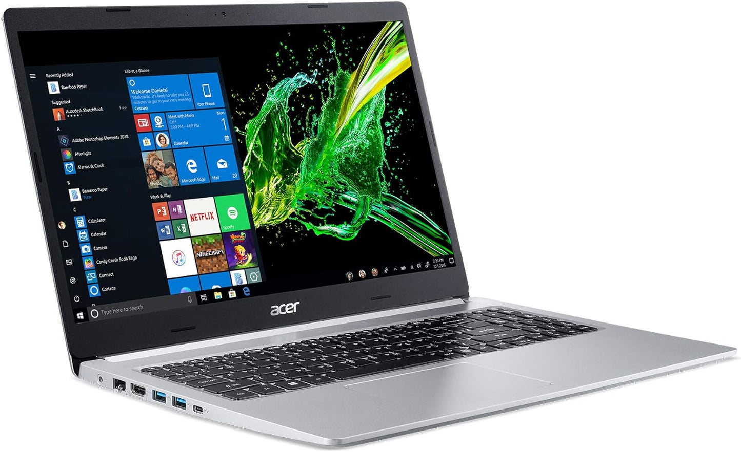 Acer Aspire 3, (remis a neuf, 3 mois de garantie) écran IPS Full HD de 15,6", processeur Core i5-10210U, NVIDIA GeForce MX250, 8 Go DDR4, SSD PCIe NVMe 512 Go,