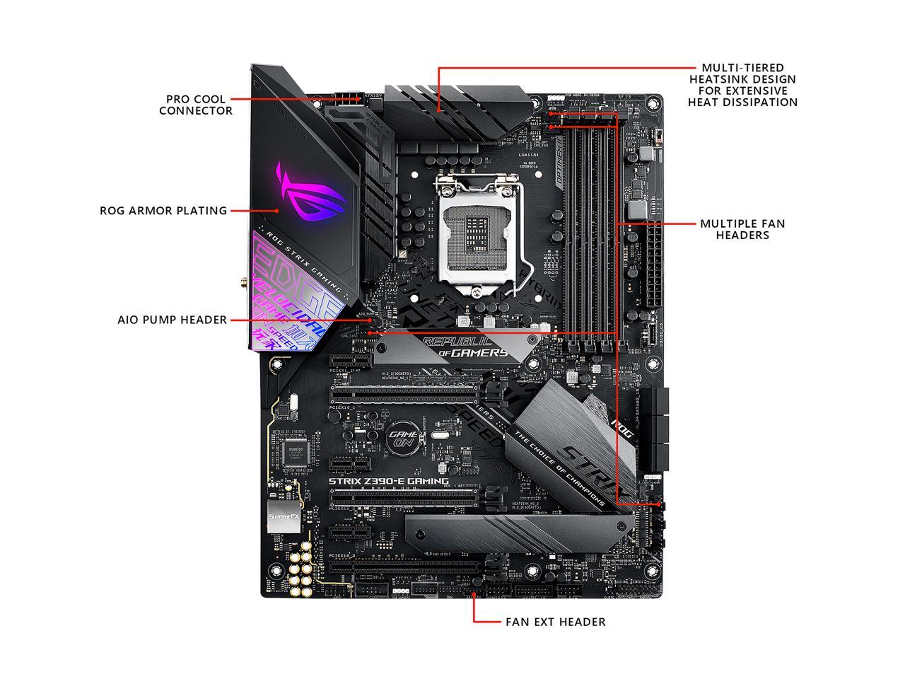 ASUS ROG Strix Z390-E Gaming LGA 1151 (série 300) Intel Z390 SATA 6 Gb/s ATX Intel Carte mère