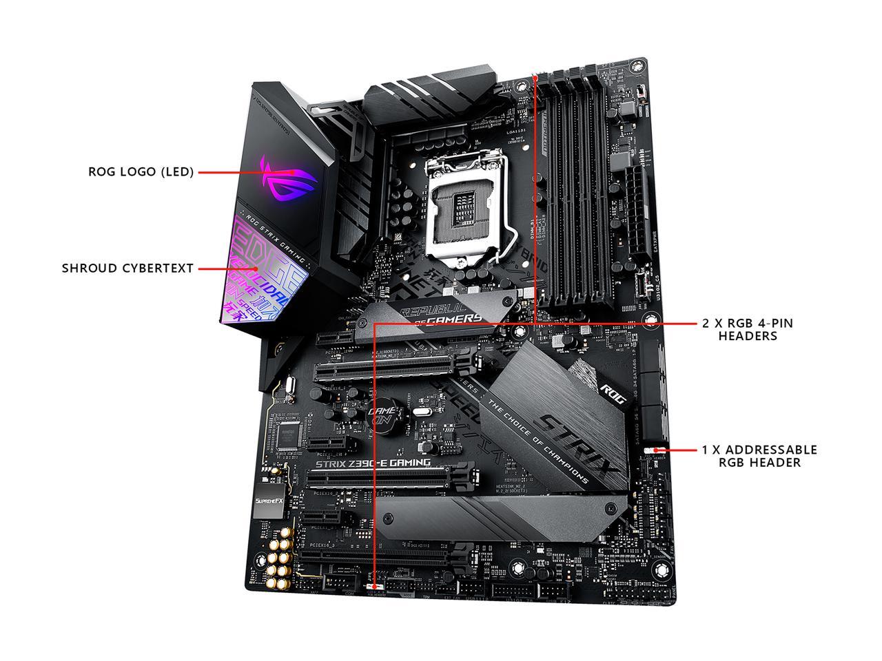 ASUS ROG Strix Z390-E Gaming LGA 1151 (série 300) Intel Z390 SATA 6 Gb/s ATX Intel Carte mère