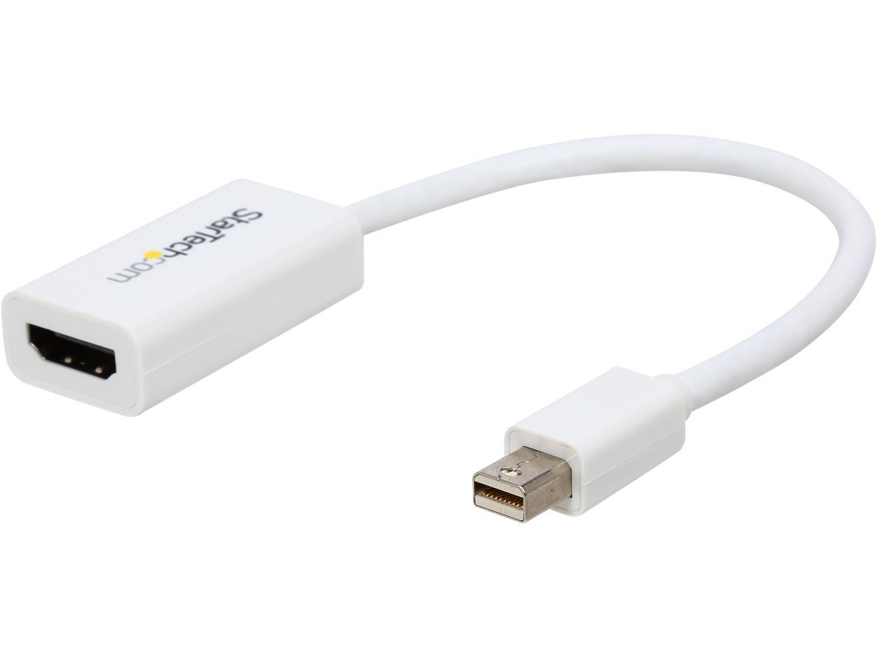 StarTech MDP2HD4KSW Convertisseur audio/vidéo Mini DisplayPort vers HDMI 4K - Adaptateur actif mDP 1.2 vers HDMI pour MacBook Pro/Air - 4K @ 30 Hz - Blanc