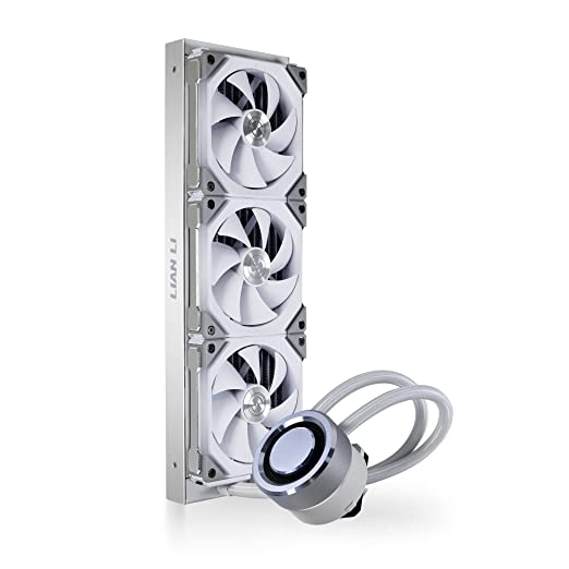 Lian Li Galahad AIO 360 RGB UNI Fan SL120 Edition Blanc – Triple ventilateurs RVB adressables de 120 mm – Refroidisseur liquide AIO CPU – GA-360SLA