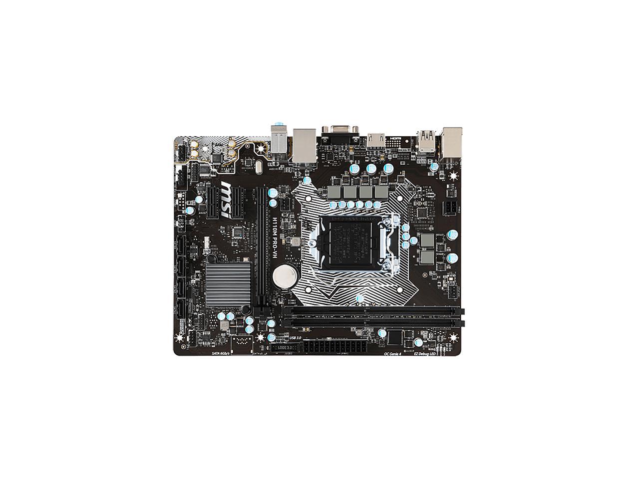 MSI H110M PRO-VH LGA 1151 Intel H110 HDMI SATA 6Gb/s USB 3.1 ATX Intel Motherboard