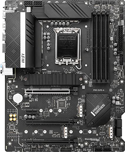 MSI PRO Z690-A ProSeries Carte mère (ATX, Intel Core 12e génération, socket LGA 1700, DDR5, USB 3.2 Gen 2, PCIe 5, LAN 2,5 G, emplacements M.2)