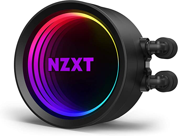 NZXT Kraken X63 280 mm - RL-KRX63-01 - Refroidisseur liquide AIO RGB CPU - Design miroir rotatif - Pompe améliorée - Alimenté par CAM V4 - Connecteur RVB - Ventilateurs de radiateur AER P 140 mm (2 inclus)