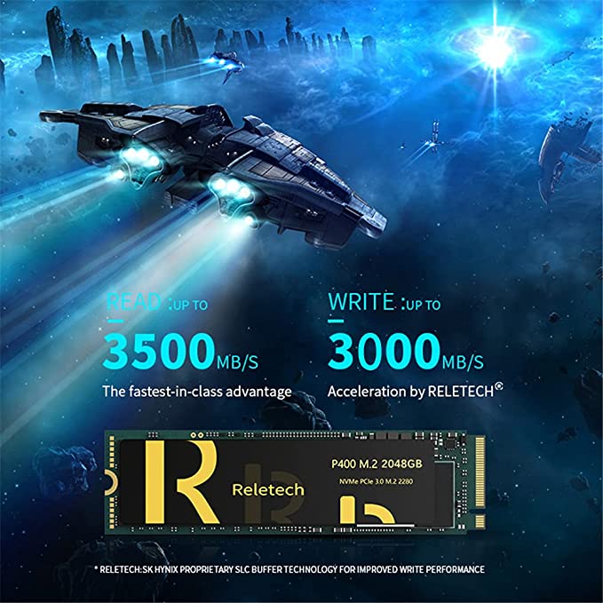 Reletech Disque SSD NVMe M.2 Gen 3 x 4 pour MacBook Air (mi-2013-2017), MacBook Pro (Retina, fin 2013 - mi-2015), Mac Pro (2013) et Mini (2014), iMac (2013-2017) (P400M, 256 Go)