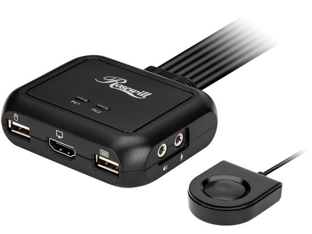 Rosewill RKV-18003 Câble HDMI 2 ports avec câble et audio