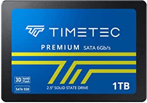 Timetec Disque SSD 3D NAND TLC SATA III 1 To 6 Go/s 6 Go/s 7 mm 800 TBW Vitesse de lecture jusqu'à 550 Mo/s SLC Cache Performance Boost Disque SSD interne pour PC de bureau et ordinateur portable (1 To)