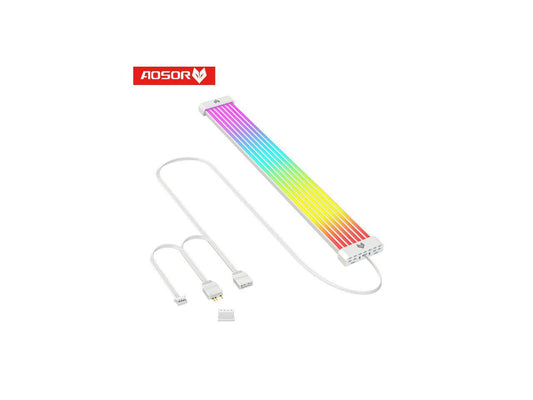 COOLMOON AOSOR AL300 barre lumineuse Flexible 24PIN 5V ARGB Aura Sync ligne néon châssis pliable Streamer bande de lampe décor de boîtier PC
