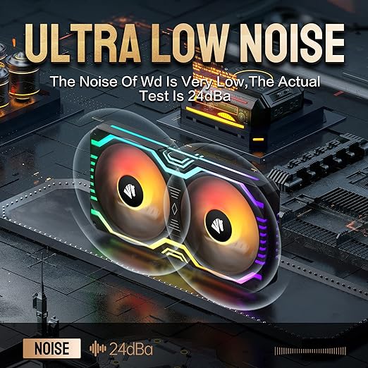 ASIAHORSE Matrix-Black 48 LED RVB adressables Ventilateur intégré tout-en-un à cadre carré de 240 mm avec contrôleur MB Sync/analogique, ventilateur de contrôle PWM intégré pour boîtier d'ordinateur et système de refroidissement liquide