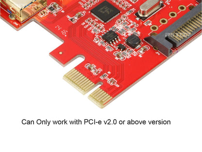 Adaptateur de carte PCIe USB 3.0 7 ports 5 Gbit/s pour ordinateur de bureau Windows 7, 8, 10, emplacement PCI-e Express USB3.0 x1 et alimentation SATA nécessaire (5 ports externes + 2 ports internes)