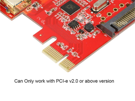Adaptateur de carte PCIe USB 3.0 7 ports 5 Gbit/s pour ordinateur de bureau Windows 7, 8, 10, emplacement PCI-e Express USB3.0 x1 et alimentation SATA nécessaire (5 ports externes + 2 ports internes)