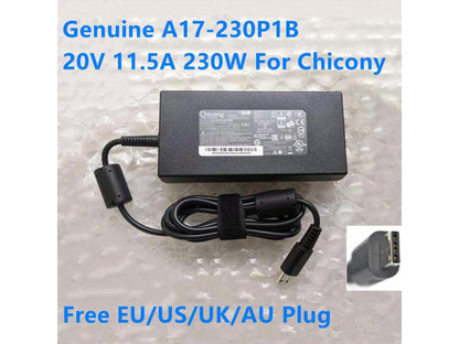 Adaptateur secteur Chicony 20V 11.5A 230W A17-230P1B A230A037P pour MSI GP76 GE76 GE66 RAIDER 10SGS-201ES chargeur d'ordinateur portable de jeu