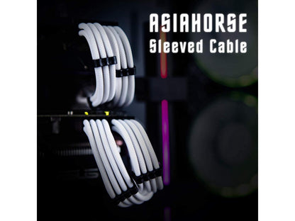 AsiaHorse Câble d'extension de manchon de personnalisation 16 AWG, ATX/EPS/PCI-E 8 broches PCI-E/PCI-E 6 broches pour câble d'alimentation
