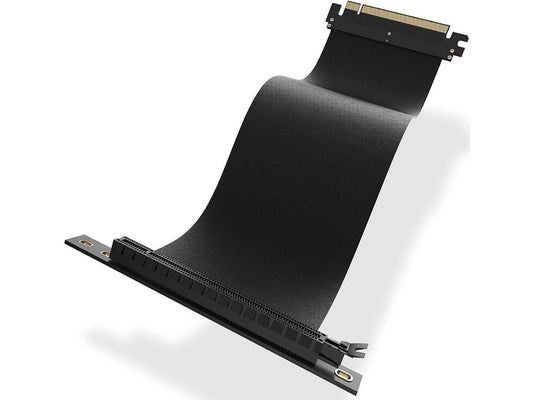 AsiaHorse Nouveau PCIE 3.0 16x Adaptateur de Port d'extension de Carte de câble d'extension Flexible Haute Vitesse 200 mm (Angle de 90 degrés Noir)