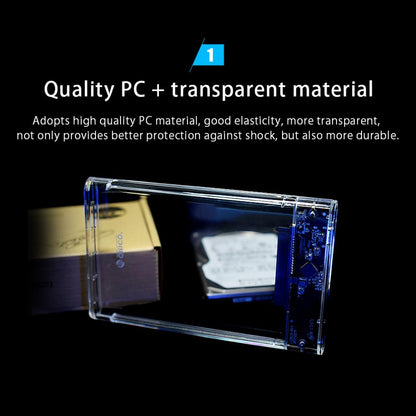 ORICO 2139U3-CR Transparent 2,5 pouces SATA USB3.0 5Gbps HDD boîtier de