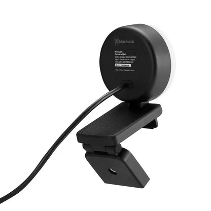 Blackweb Webcam USB 1440p 5 mégapixels avec anneau lumineux réglable (noir riche), Plug and Play (Boite Ouverte)