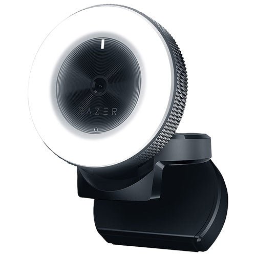 Razer Kiyo Streaming Webcam : Full HD 1080p 30 fps / 720p 60 fps - Anneau lumineux avec luminosité réglable - Microphone intégré - Autofocus - Fonctionne avec Zoom/Teams/Skype pour conférence et appel vidéo