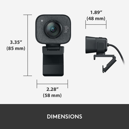 Caméra Web HD intégrale 1080p StreamCam Plus de Logitech - Graphite