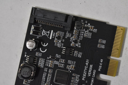 Carte d'extension TroPro PCI-Express 2 ports Type C Asmedia Chipset 4X vers USB 3.1