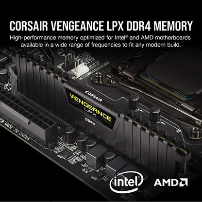 CORSAIR VENGEANCE LPX 32GB (2X16GB) DDR4 3200 (PC4-25600) C16 1.35V DESKTOP MEMORY - BLACK