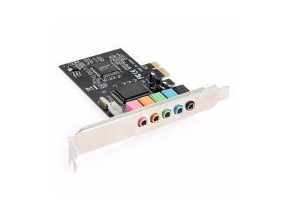 En-Labs Carte son PCIe, carte son interne 5.1 pour PC Windows 10 avec support profil bas, carte audio PCI-e stéréo 3D, puce CMI8738, carte son 32/64 bits, adaptateur PCI Express