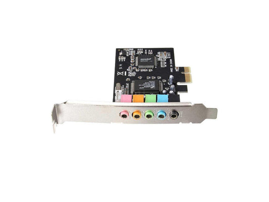En-Labs Carte son PCIe, carte son interne 5.1 pour PC Windows 10 avec support profil bas, carte audio PCI-e stéréo 3D, puce CMI8738, carte son 32/64 bits, adaptateur PCI Express