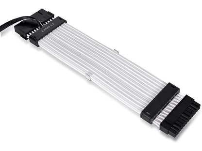 Lian Li Strimer Plus V2 24 broches (PW24-PV2) – Câble d'extension d'alimentation RVB adressable (contrôleur Strimer L-Connect 3.0 inclus) – pour connecteur de carte mère, PW24-PV2 noir