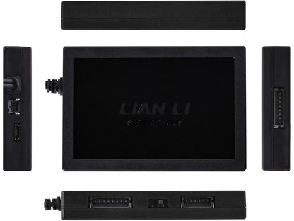 Lian Li Strimer Plus V2 24 broches (PW24-PV2) – Câble d'extension d'alimentation RVB adressable (contrôleur Strimer L-Connect 3.0 inclus) – pour connecteur de carte mère, PW24-PV2 noir