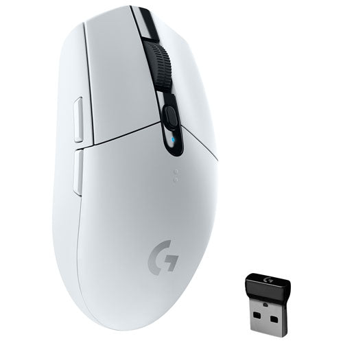 Logitech G 305 LIGHTSPEED Souris de jeu sans fil, capteur Hero 12K, 12 000 DPI, légère, 6 boutons programmables, autonomie de 250 h, mémoire intégrée, PC/Mac, blanc