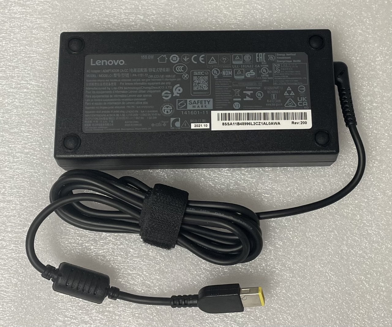 Nouveau chargeur adaptateur secteur Lenovo d'origine FSP150-RAB 20V 7.5A 150W pointe jaune mince