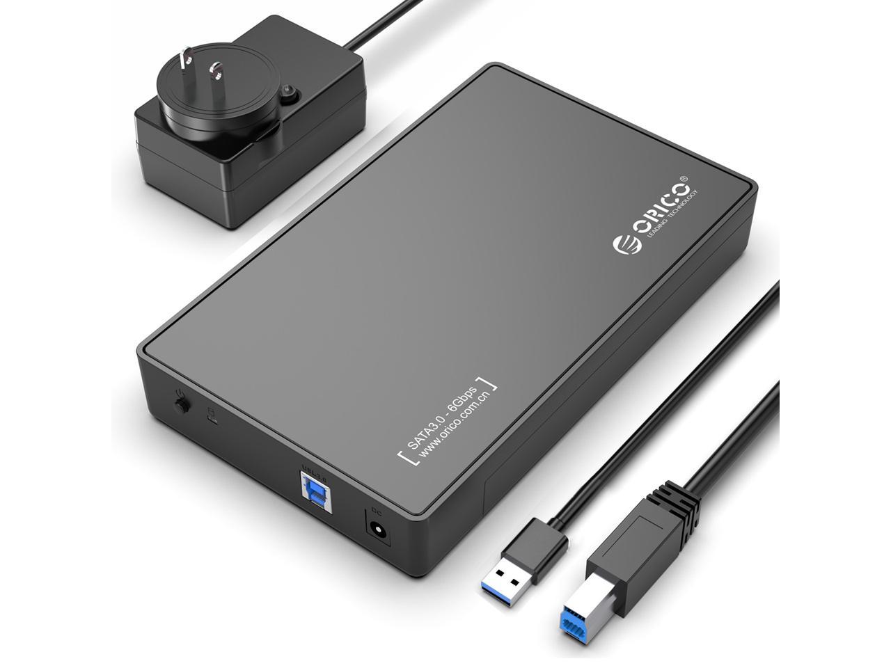 ORICO (3588US3) Boîtier adaptateur de disque dur externe sans outil USB 3.0 3,5" pour disque dur SATA et SSD [prend en charge les disques UASP et 16 To]