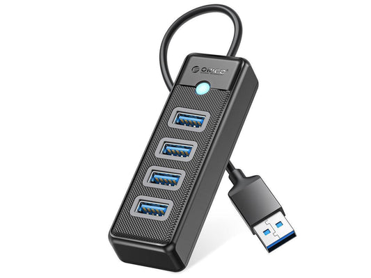ORICO Hub USB C 4 ports USB 3.1 Type C vers USB 3.0 Hub Adaptateur, répartiteur USB pour ordinateur portable, téléphone portable, tablette avec câble de 0,1 m, compatible avec Mac OS 10.X et supérieur, Linux, Android (pw4u)