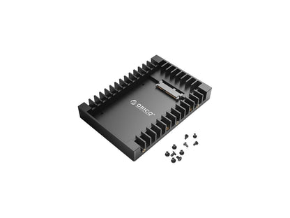 ORICO Plateau SSD 2,5 à 3,5 pouces Disque dur HDD Adaptateur SSD Convertisseur de baie de disque interne Kit de montage portable Plateau Caddy pour disque dur / SSD 7/9,5/12,5 mm 2,5 pouces avec interface SATA III (1125SS)