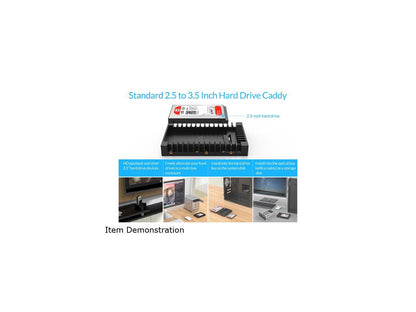 ORICO Plateau SSD 2,5 à 3,5 pouces Disque dur HDD Adaptateur SSD Convertisseur de baie de disque interne Kit de montage portable Plateau Caddy pour disque dur / SSD 7/9,5/12,5 mm 2,5 pouces avec interface SATA III (1125SS)