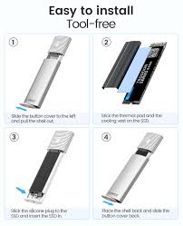 ORICO Boîtier SSD M.2 NVMe en aluminium, adaptateur USB C 10 Gbit/s sans outil, lecteur USB 3.2 M.2 NVMe, boîtier SSD externe compatible Thunderbolt 3, prend en charge 4 To 2230/2242 /2260/2280 PCIe M-Key SSD (pwm2-G2)