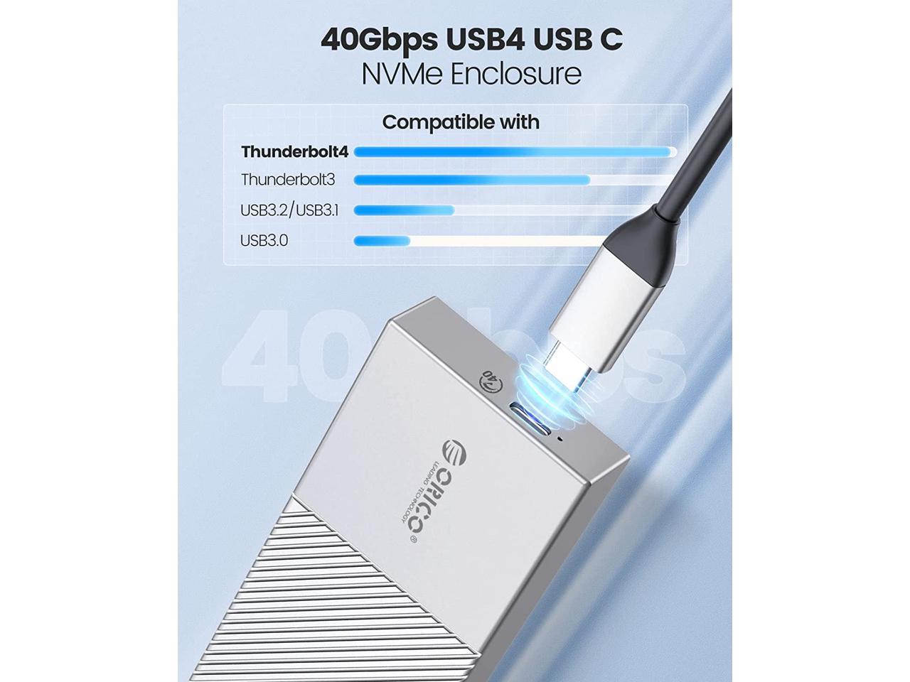 ORICO Boîtier USB 4.0 NVME (ORICO-M208C3-U4-GREY)