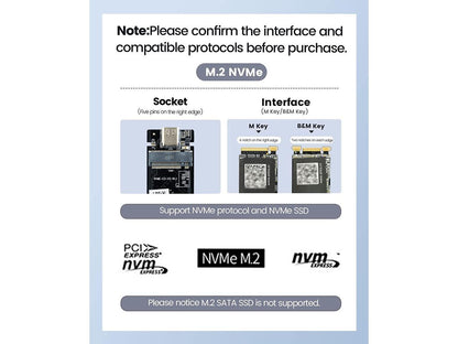 ORICO Boîtier USB 4.0 NVME (ORICO-M208C3-U4-GREY)