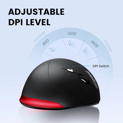 Perixx PERIMICE-718 Souris sans fil pour droitier Design vertical ergonomique 5 boutons programmables